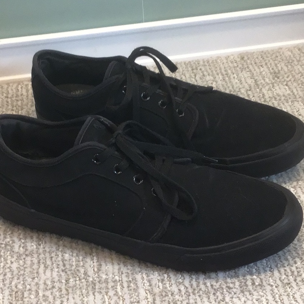 SafeT step mens black canvas oil slip resistant work shoes sneakers